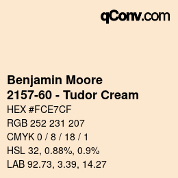 Color code: Benjamin Moore - 2157-60 - Tudor Cream | qconv.com