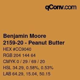 Color code: Benjamin Moore - 2159-20 - Peanut Butter | qconv.com