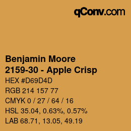 Color code: Benjamin Moore - 2159-30 - Apple Crisp | qconv.com
