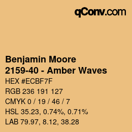 Color code: Benjamin Moore - 2159-40 - Amber Waves | qconv.com