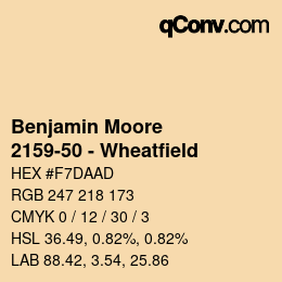 Color code: Benjamin Moore - 2159-50 - Wheatfield | qconv.com