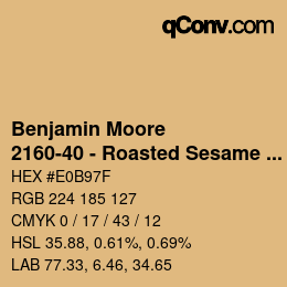 Código de color: Benjamin Moore - 2160-40 - Roasted Sesame Seed | qconv.com