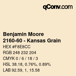 Farbcode: Benjamin Moore - 2160-60 - Kansas Grain | qconv.com