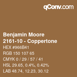Color code: Benjamin Moore - 2161-10 - Coppertone | qconv.com