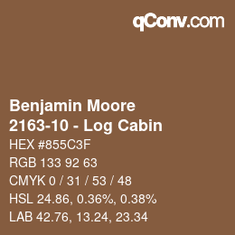 Color code: Benjamin Moore - 2163-10 - Log Cabin | qconv.com