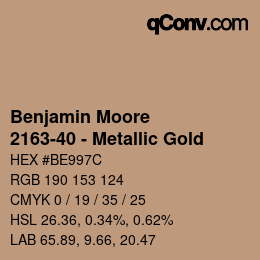 Farbcode: Benjamin Moore - 2163-40 - Metallic Gold | qconv.com