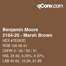 Farbcode: Benjamin Moore - 2164-20 - Marsh Brown | qconv.com