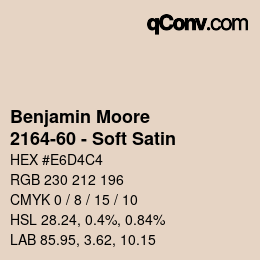 Code couleur: Benjamin Moore - 2164-60 - Soft Satin | qconv.com