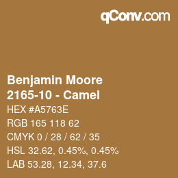 カラーコード: Benjamin Moore - 2165-10 - Camel | qconv.com