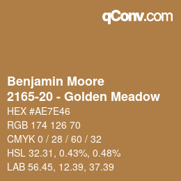 カラーコード: Benjamin Moore - 2165-20 - Golden Meadow | qconv.com