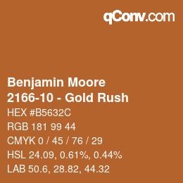 Color code: Benjamin Moore - 2166-10 - Gold Rush | qconv.com