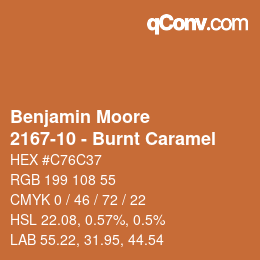 Color code: Benjamin Moore - 2167-10 - Burnt Caramel | qconv.com