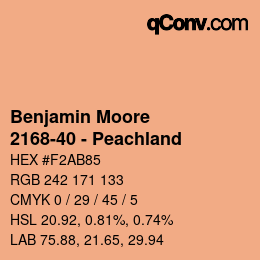 Code couleur: Benjamin Moore - 2168-40 - Peachland | qconv.com