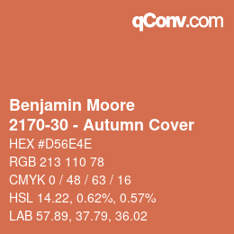 Color code: Benjamin Moore - 2170-30 - Autumn Cover | qconv.com