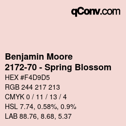 Color code: Benjamin Moore - 2172-70 - Spring Blossom | qconv.com