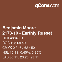 Farbcode: Benjamin Moore - 2173-10 - Earthly Russet | qconv.com