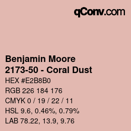 Farbcode: Benjamin Moore - 2173-50 - Coral Dust | qconv.com