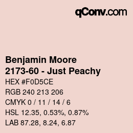 Color code: Benjamin Moore - 2173-60 - Just Peachy | qconv.com