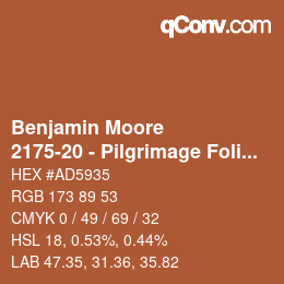 Color code: Benjamin Moore - 2175-20 - Pilgrimage Foliage | qconv.com