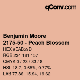 Farbcode: Benjamin Moore - 2175-50 - Peach Blossom | qconv.com