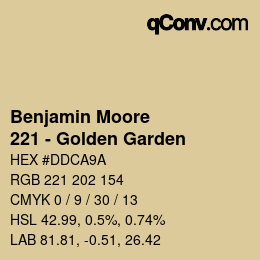 Farbcode: Benjamin Moore - 221 - Golden Garden | qconv.com