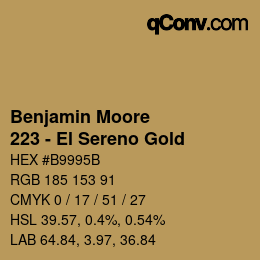 Código de color: Benjamin Moore - 223 - El Sereno Gold | qconv.com