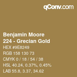 Farbcode: Benjamin Moore - 224 - Grecian Gold | qconv.com