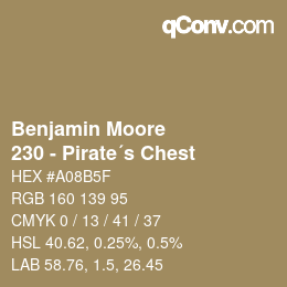 Farbcode: Benjamin Moore - 230 - Pirate´s Chest | qconv.com