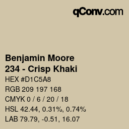 Farbcode: Benjamin Moore - 234 - Crisp Khaki | qconv.com