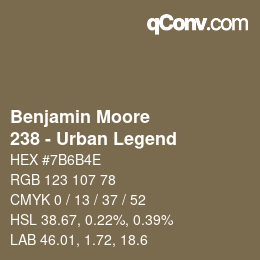 Color code: Benjamin Moore - 238 - Urban Legend | qconv.com