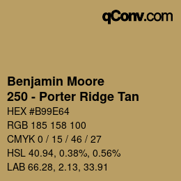 Farbcode: Benjamin Moore - 250 - Porter Ridge Tan | qconv.com