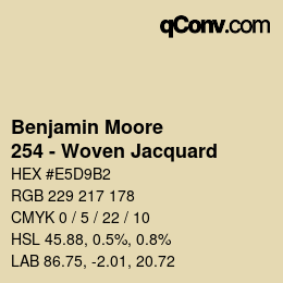 Color code: Benjamin Moore - 254 - Woven Jacquard | qconv.com
