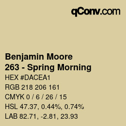 カラーコード: Benjamin Moore - 263 - Spring Morning | qconv.com