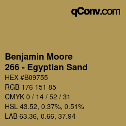 Color code: Benjamin Moore - 266 - Egyptian Sand | qconv.com