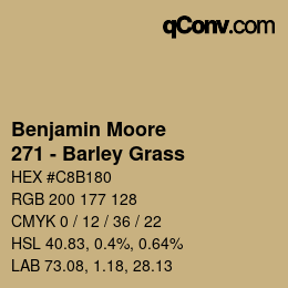 Color code: Benjamin Moore - 271 - Barley Grass | qconv.com