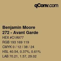 Código de color: Benjamin Moore - 272 - Avant Garde | qconv.com
