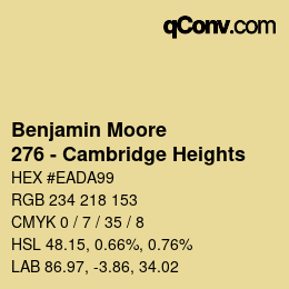 Farbcode: Benjamin Moore - 276 - Cambridge Heights | qconv.com