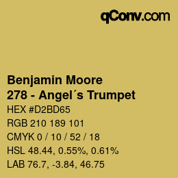 Color code: Benjamin Moore - 278 - Angel´s Trumpet | qconv.com