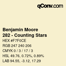 Color code: Benjamin Moore - 282 - Counting Stars | qconv.com