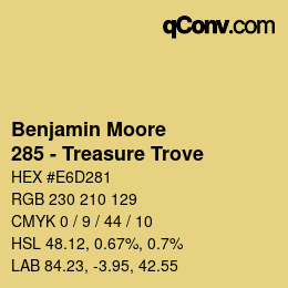 Color code: Benjamin Moore - 285 - Treasure Trove | qconv.com