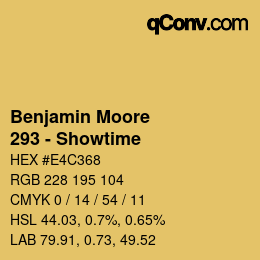 Farbcode: Benjamin Moore - 293 - Showtime | qconv.com