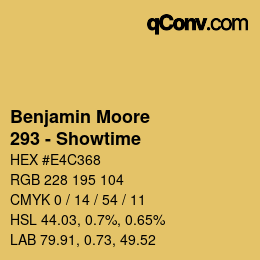 Color code: Benjamin Moore - 293 - Showtime | qconv.com