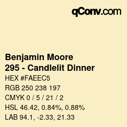 Código de color: Benjamin Moore - 295 - Candlelit Dinner | qconv.com