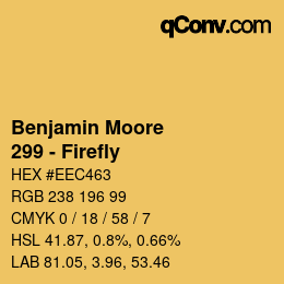 Color code: Benjamin Moore - 299 - Firefly | qconv.com