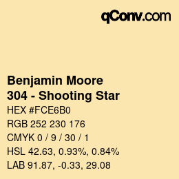 Color code: Benjamin Moore - 304 - Shooting Star | qconv.com