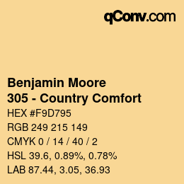 Color code: Benjamin Moore - 305 - Country Comfort | qconv.com