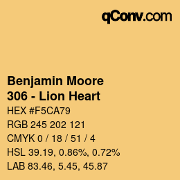 Color code: Benjamin Moore - 306 - Lion Heart | qconv.com
