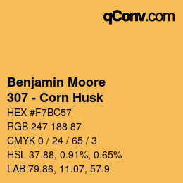 カラーコード: Benjamin Moore - 307 - Corn Husk | qconv.com