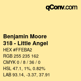 Color code: Benjamin Moore - 318 - Little Angel | qconv.com