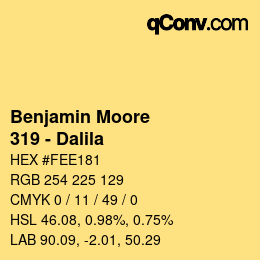Code couleur: Benjamin Moore - 319 - Dalila | qconv.com